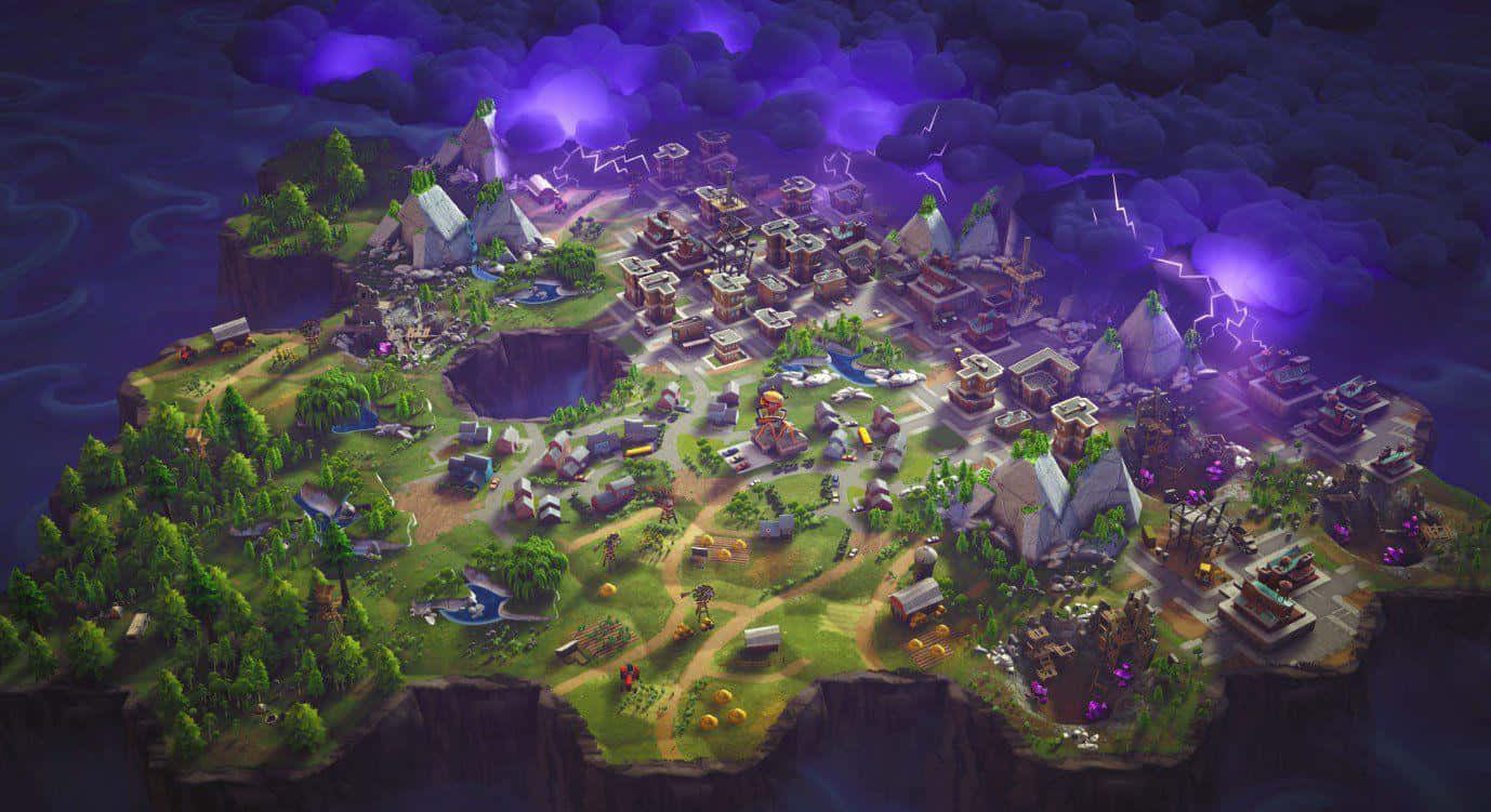 Havalı Fortnite arka planı Duvar Kağıdı