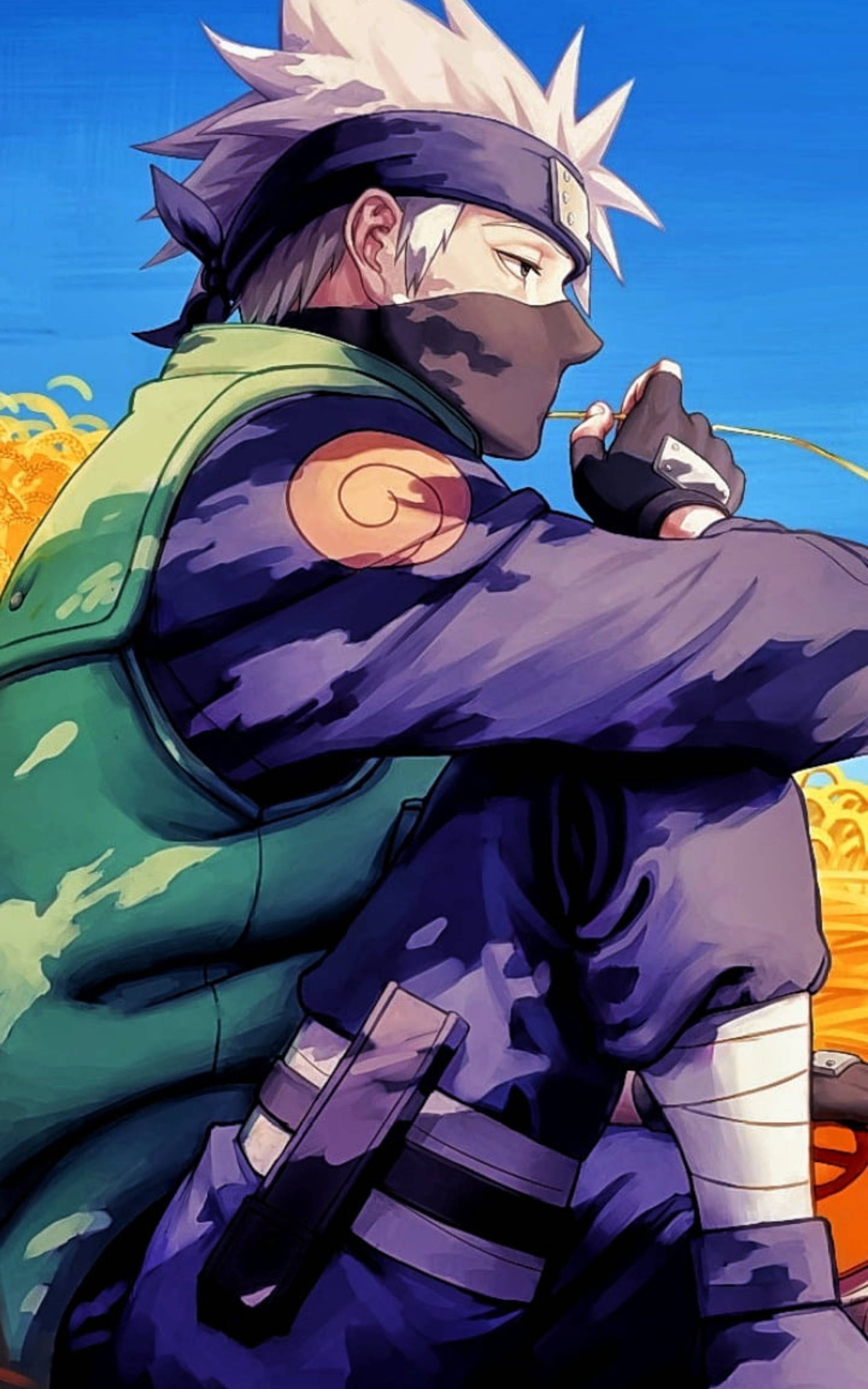 Havalı Kakashi Dijital Çizim Duvar Kağıdı
