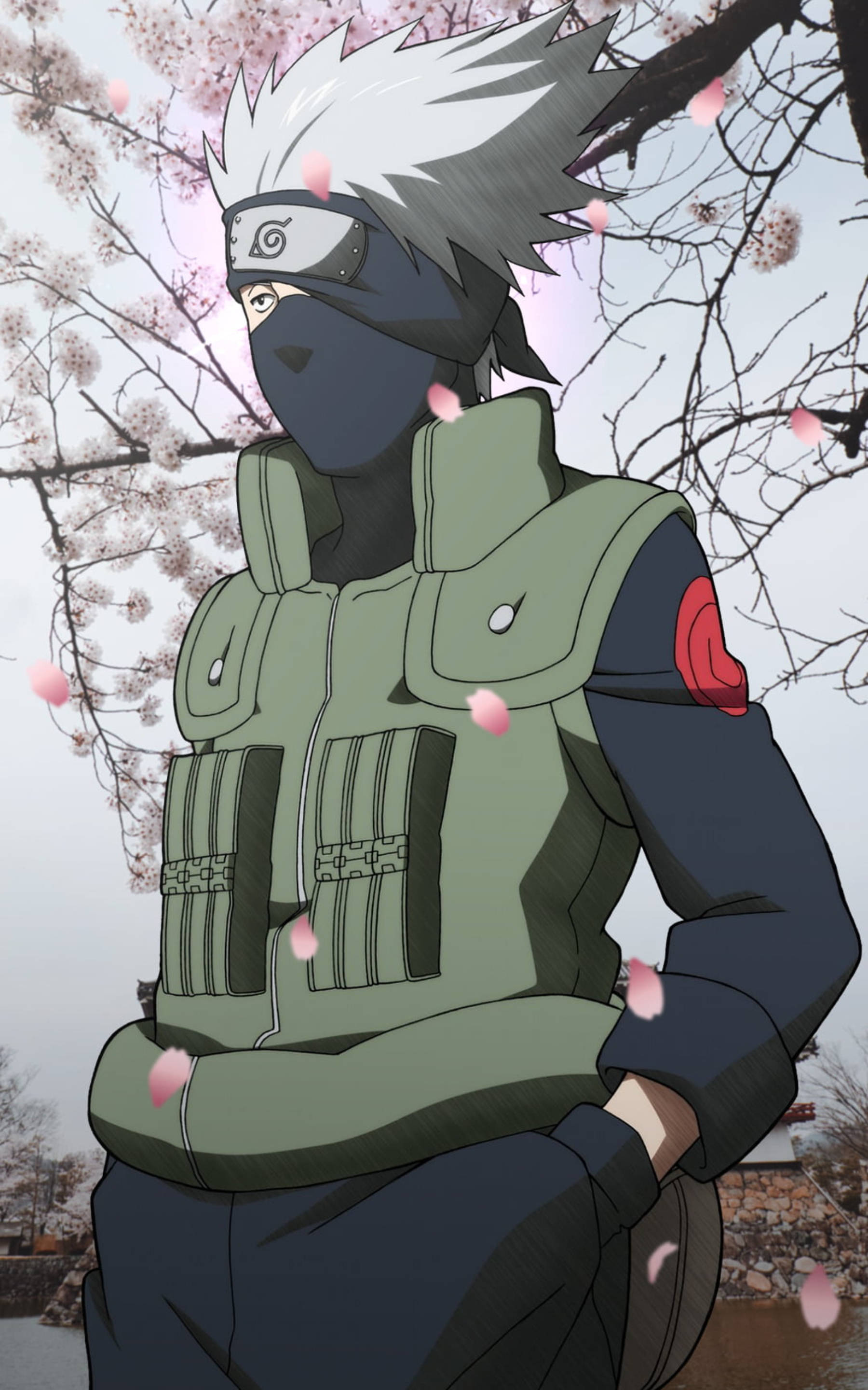 Havalı Kakashi Kiraz Çiçeği Duvar Kağıdı