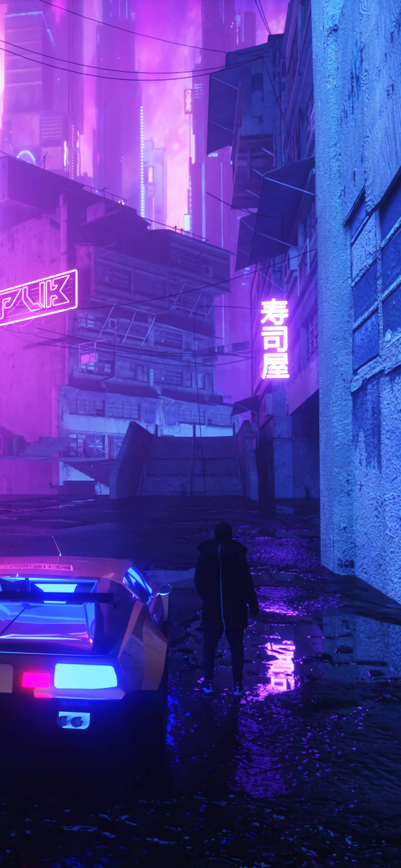 Havalı Neon Estetik iPhone Duvar Kağıdı