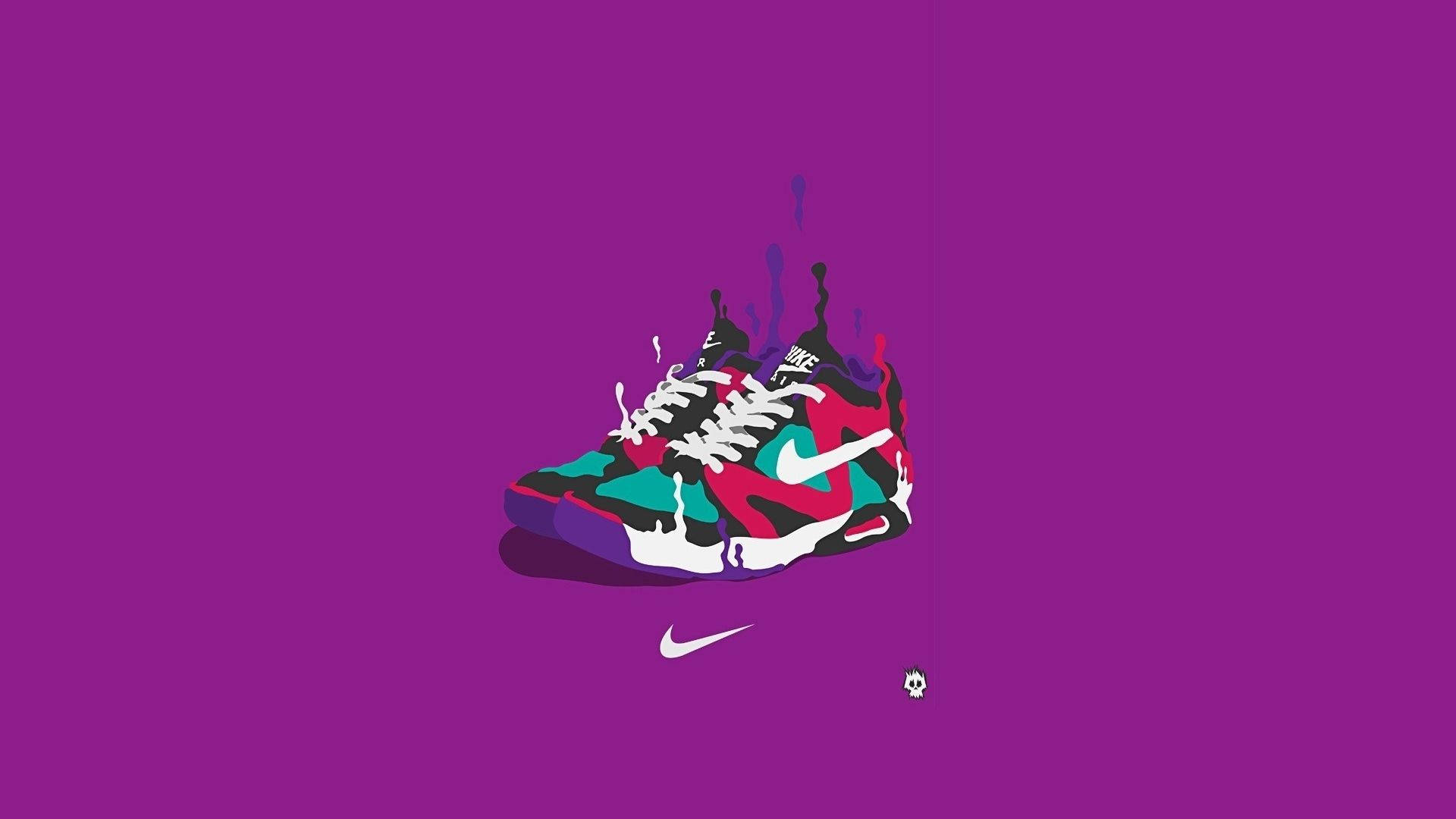 Havalı Nike Ayakkabıları Dijital Sanat Duvar Kağıdı