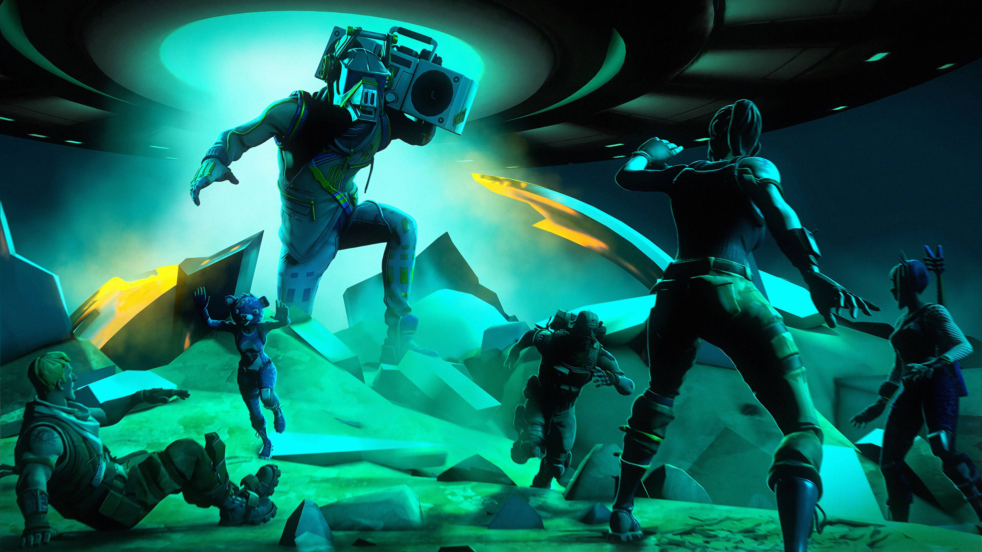 Havalı Fortnite DJ Yonder İnişi Duvar Kağıdı
