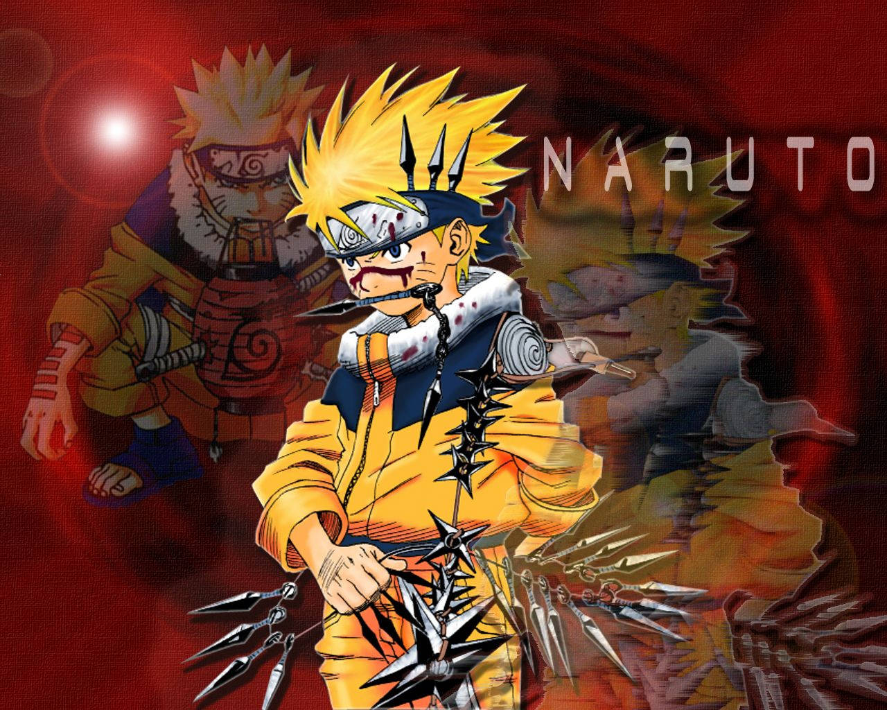 Havalı Naruto Kırmızı Estetiği — Havalı naruto GIF Duvar Kağıdı