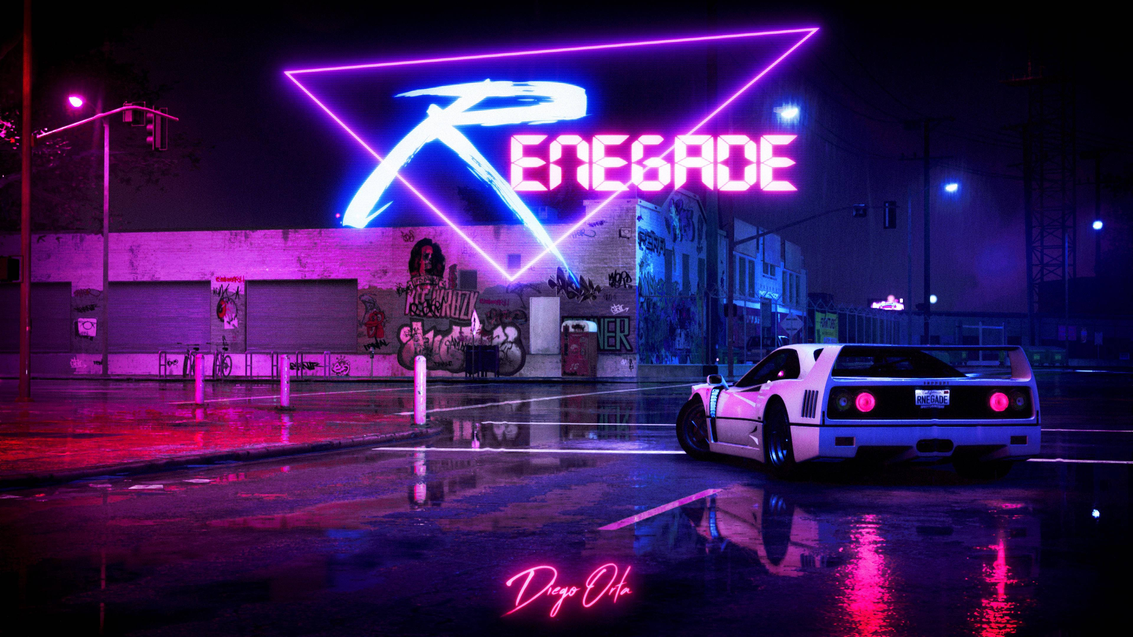 Havalı Neon JDM Estetiği Duvar Kağıdı