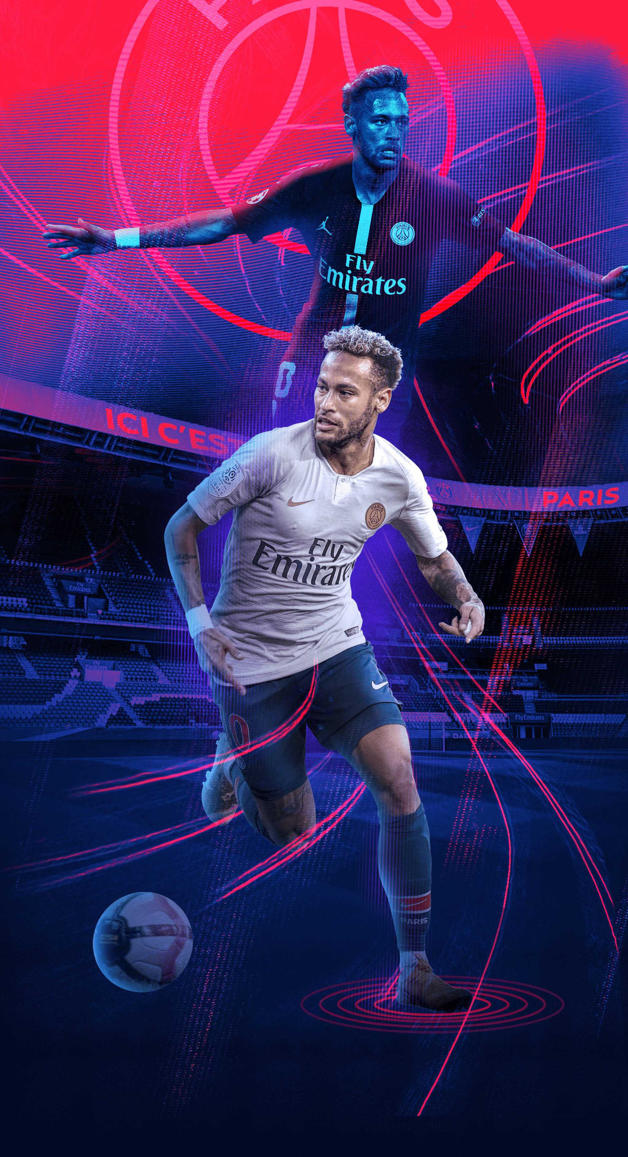 Havalı Neymar Jr Kırmızı ve Mor