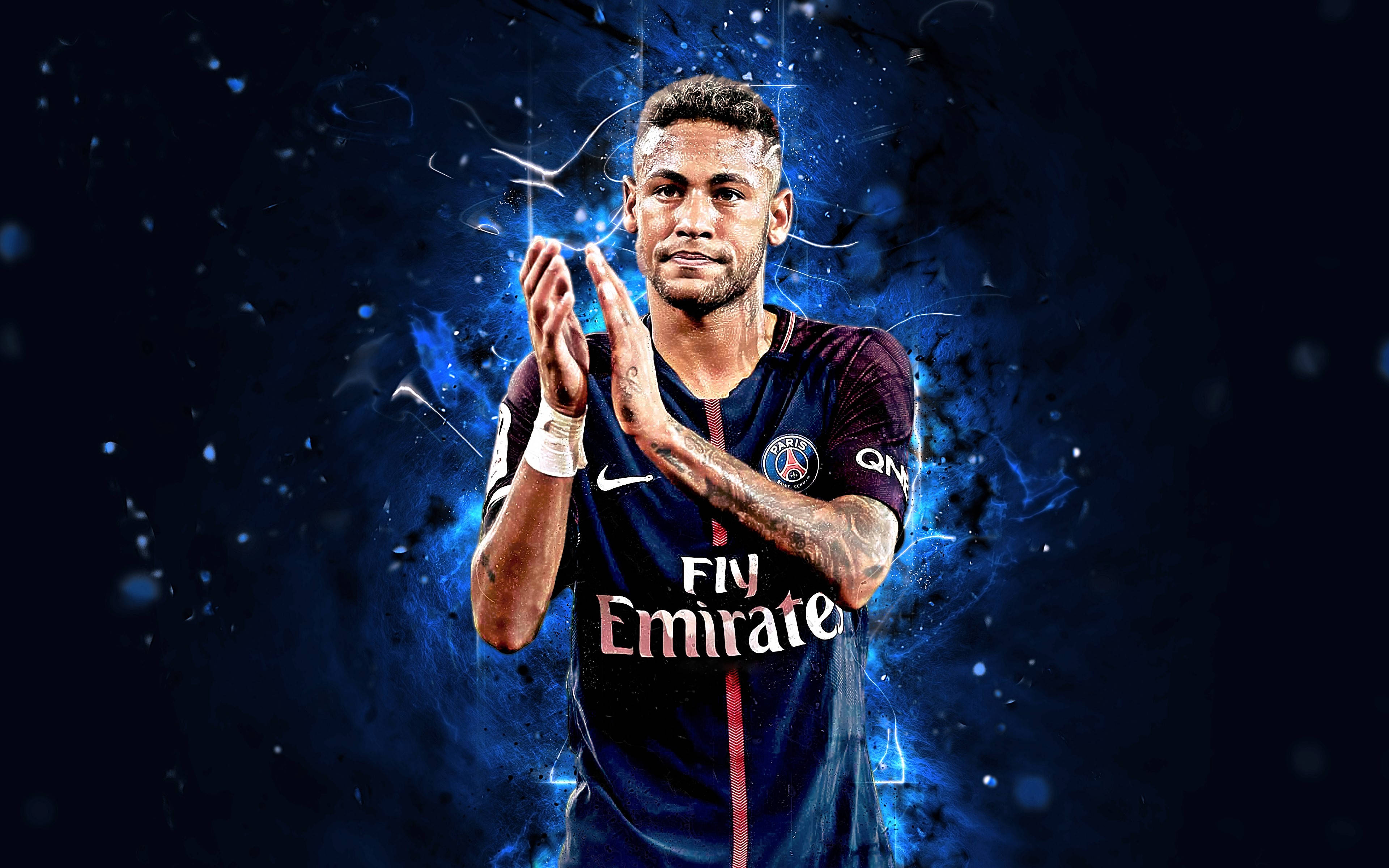 Havalı Neymar Jr Alkışlıyor Duvar Kağıdı
