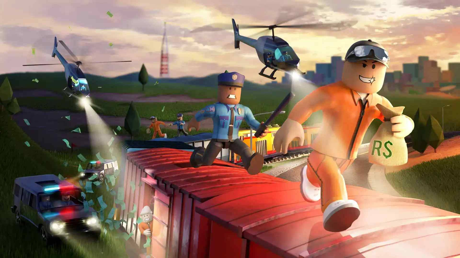 Havalı Roblox Hırsız Kovalamacası Duvar Kağıdı