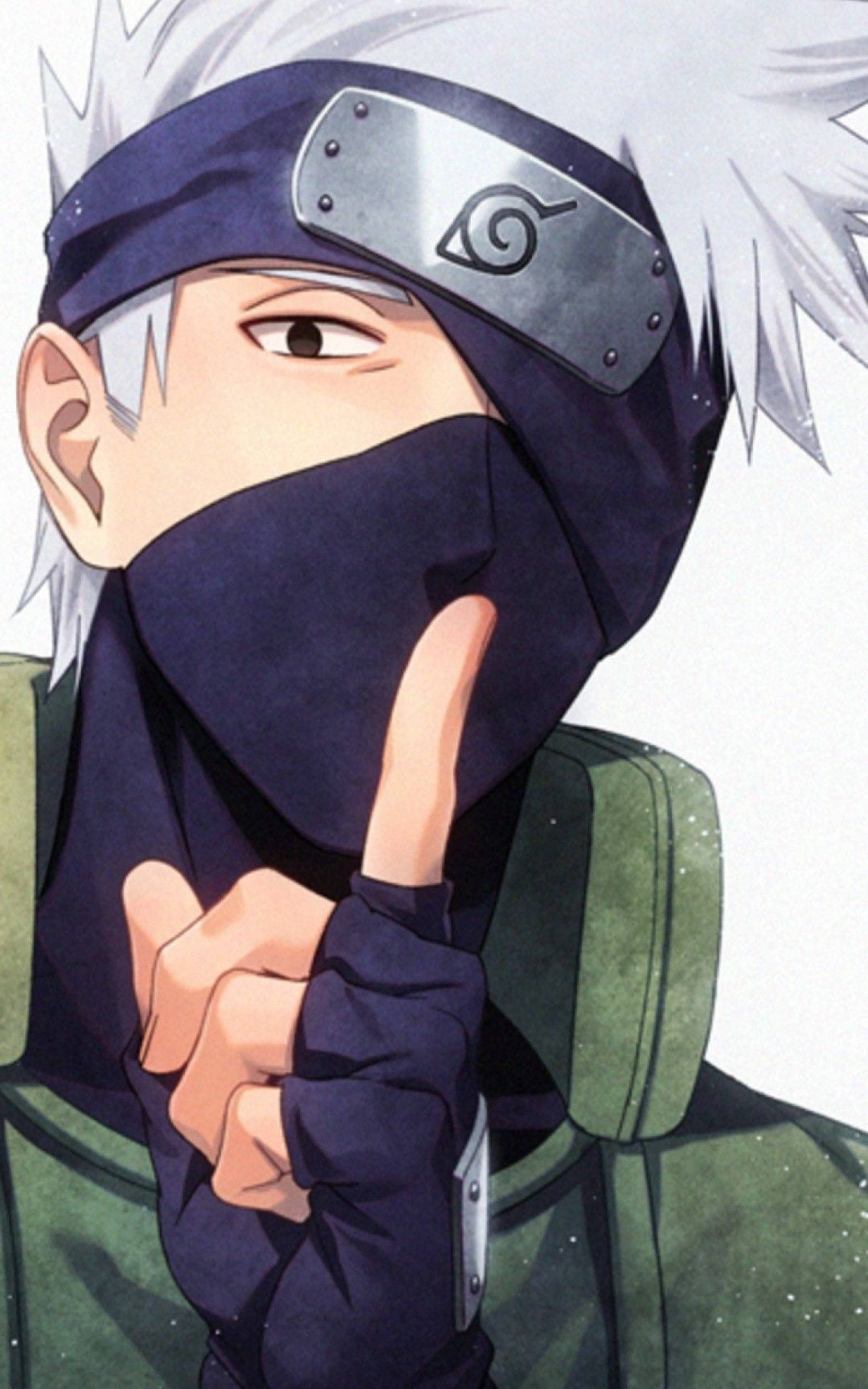 Havalı Sus İşareti Yapan Kakashi Duvar Kağıdı