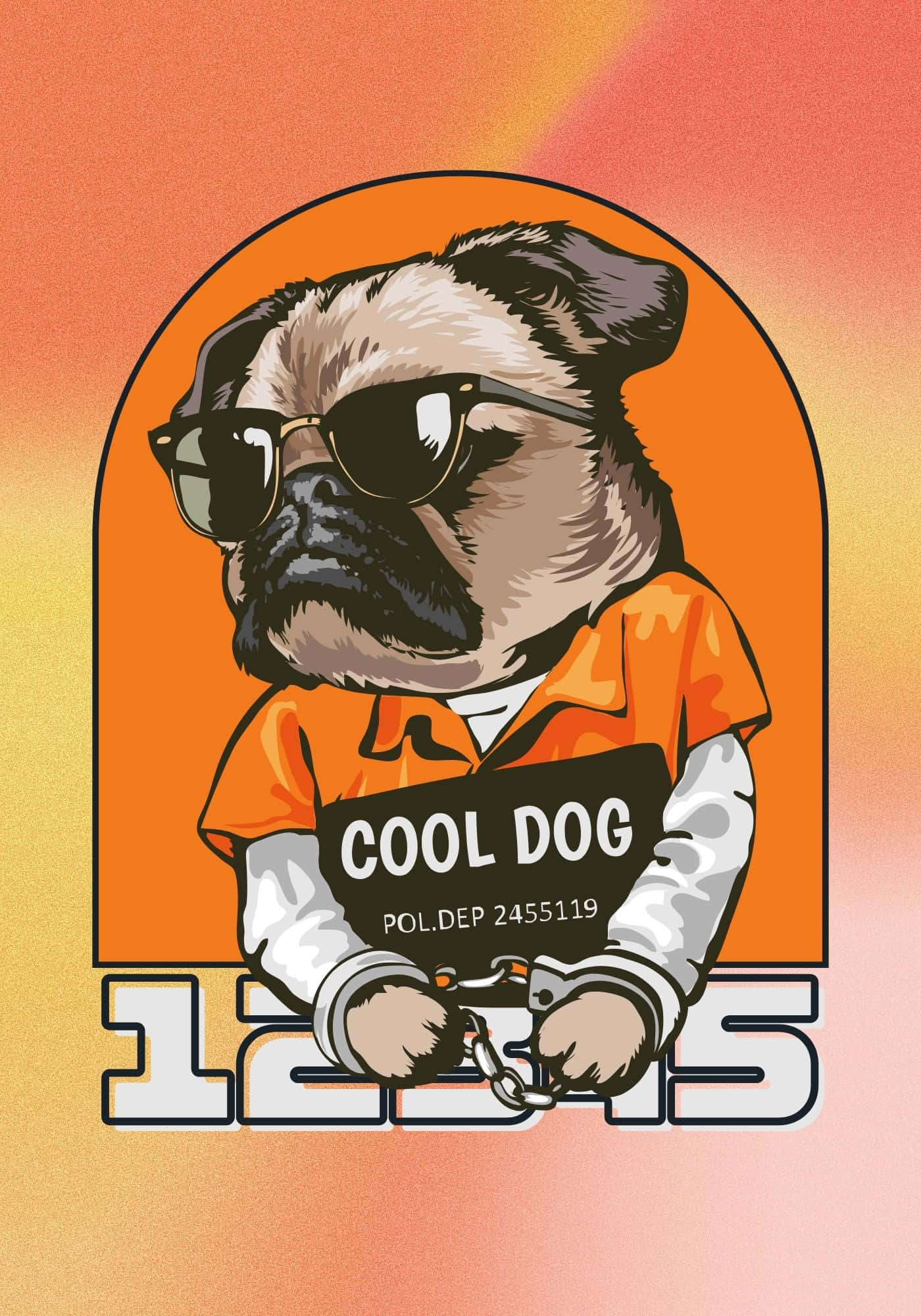 Havalı Turuncu Pug Köpek Arka Planı Duvar Kağıdı