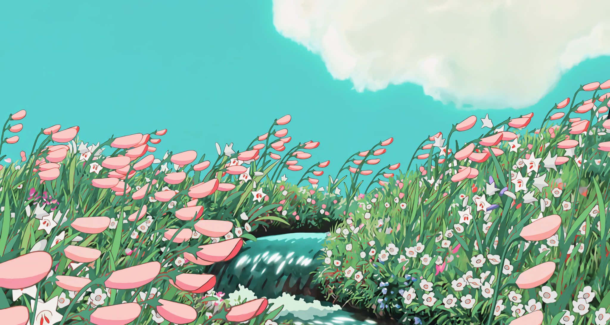 Hayal Gücünü Estetik Ghibli ile Keşfet Duvar Kağıdı