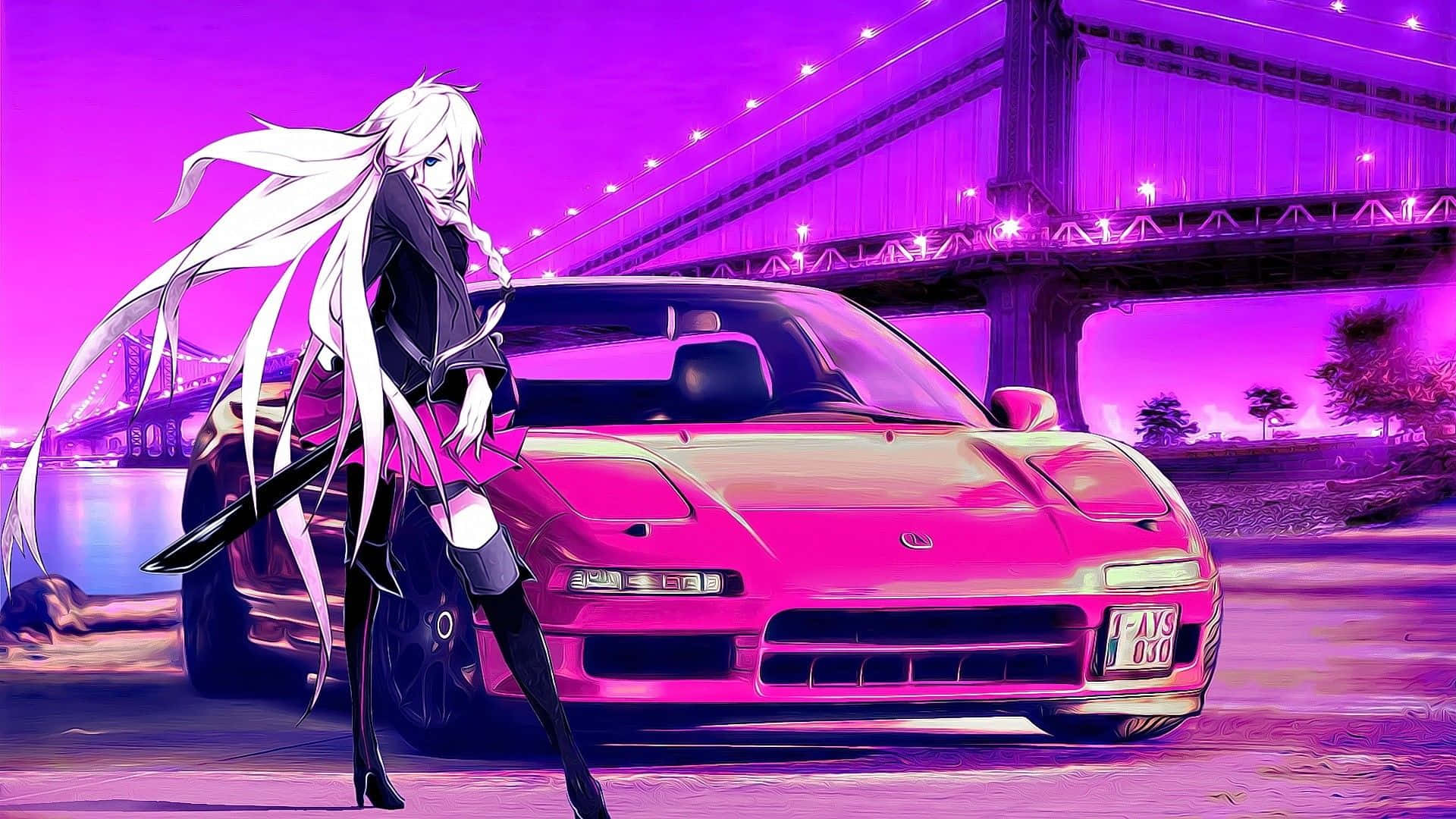 Hayal gücünüzü serbest bırakın, bu anime arabayla sürüş yaparken. Duvar Kağıdı