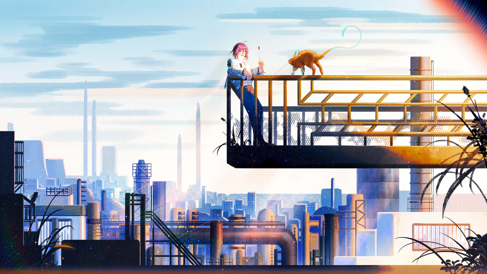 Hayal gücünüzün kapılarını aralayın ve Anime Şehri'ni keşfedin Duvar Kağıdı