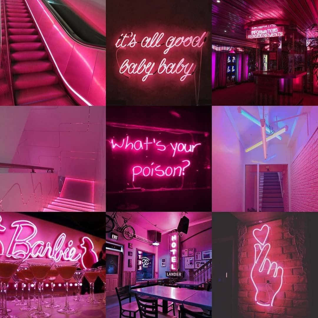 Hayatınızı Neon Pembe Estetiğiyle Aydınlatın Duvar Kağıdı