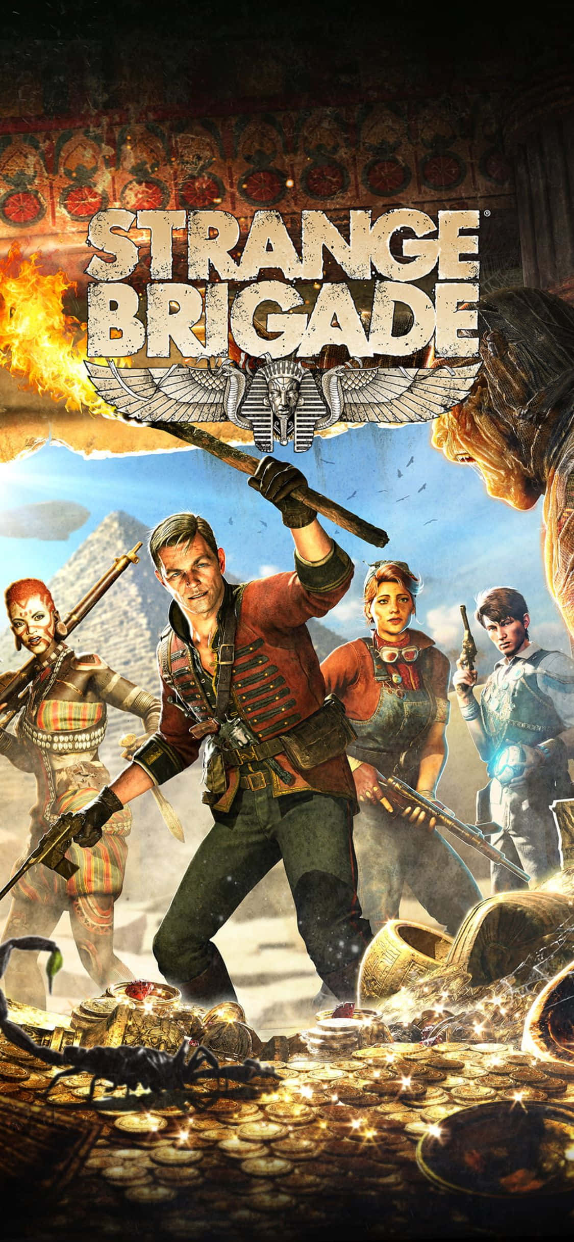 Hazineler Mağarası iPhone X Strange Brigade Arka Planı Duvar Kağıdı