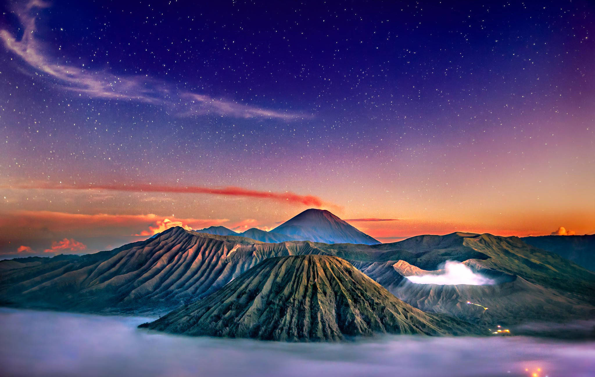 HD Manzara Bromo Dağı Endonezya Duvar Kağıdı