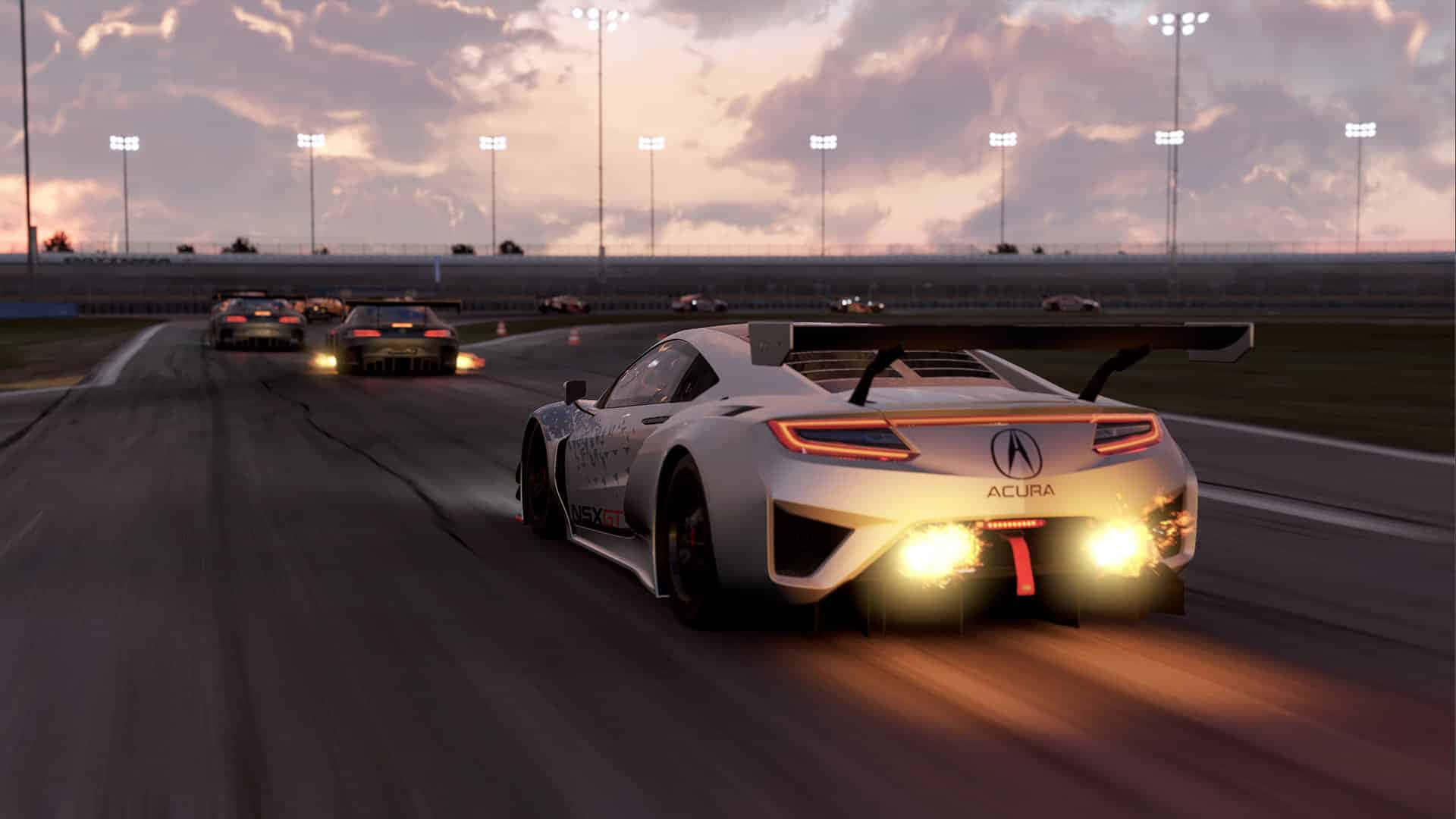 HD Project Cars Beyaz Spor Araba Yol Arka Planı Duvar Kağıdı