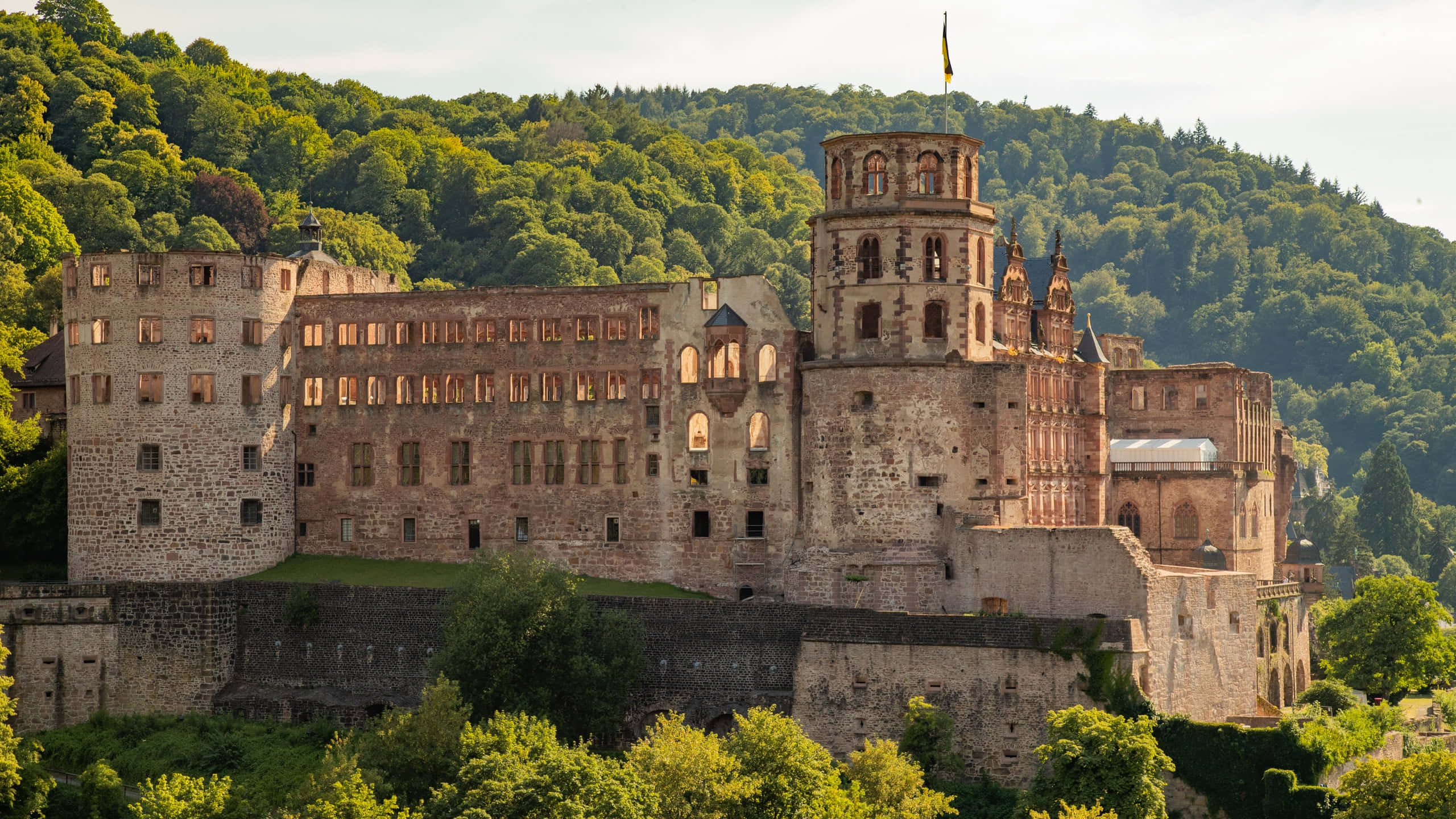 Heidelberg Şatosu Sabahın Erken Saatlerinde Duvar Kağıdı