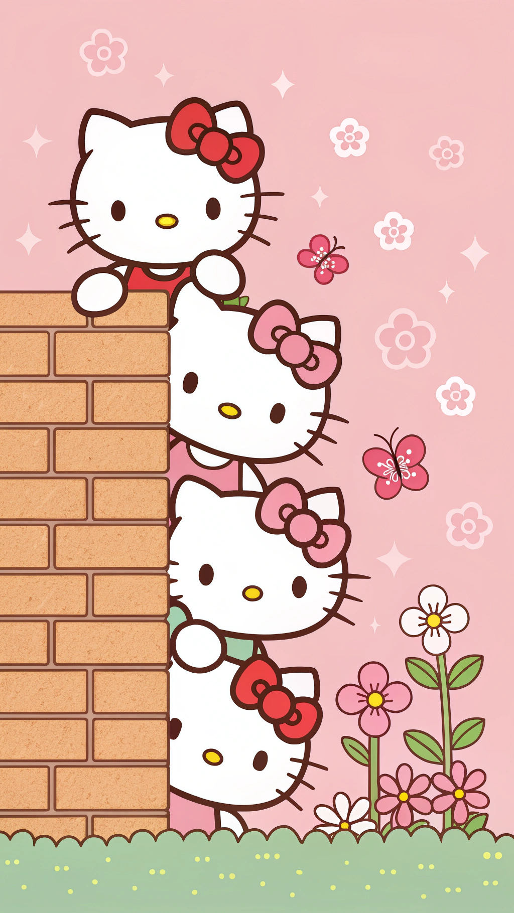 Hello Kitties Duvarların Arkasında ŞOK EDİCİ ŞEKİLDE ORTAYA ÇIKTI Duvar Kağıdı