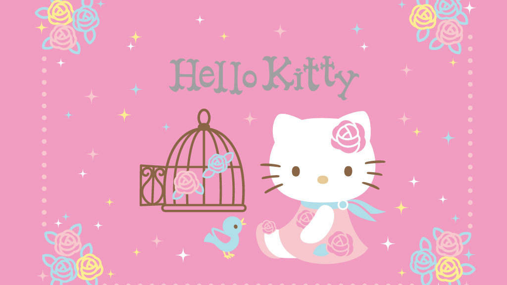 Hello Kitty Aesthetic Kuşu Özgür Bırakıyor Duvar Kağıdı