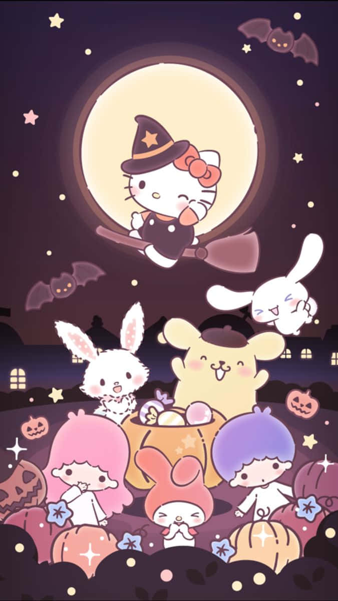 Hello Kitty Cadı Cadılar Bayramı Sanrio Profil Fotoğrafı Duvar Kağıdı