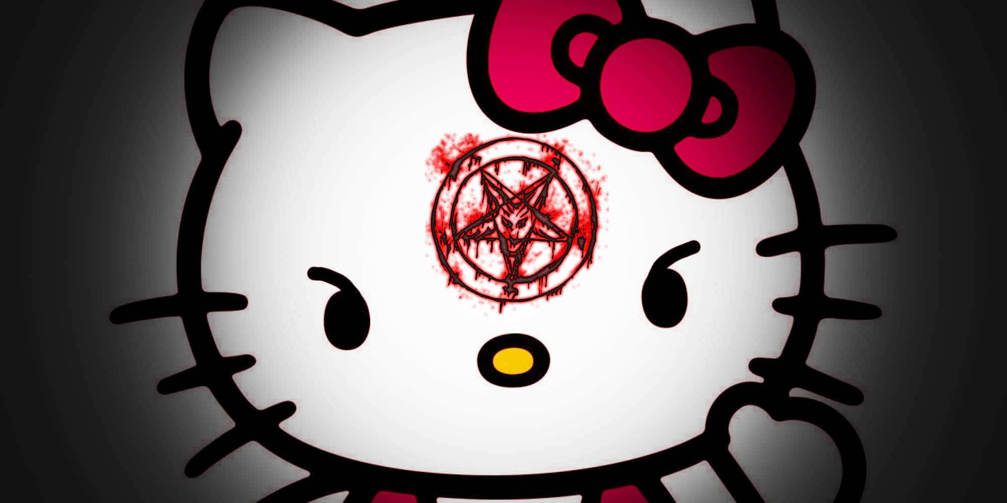 Hello Kitty Cadılar Bayramı Kanlı İşaret Duvar Kağıdı
