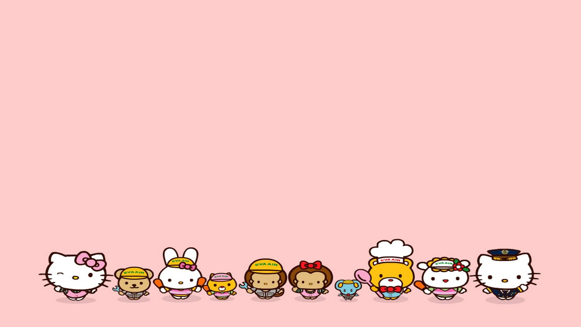 Hello Kitty Çizgi Film Kedisi Duvar Kağıdı