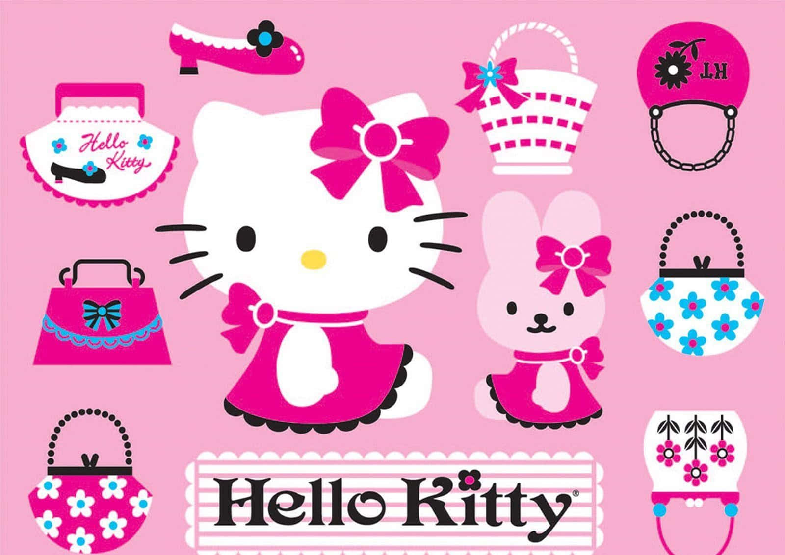 Hello Kitty Dizüstü Bilgisayar Çantaları Duvar Kağıdı