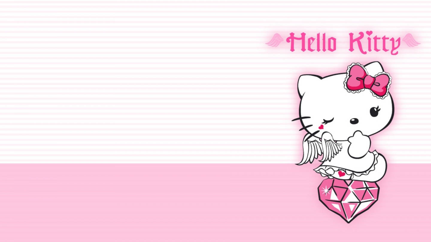 Hello Kitty Elmas Estetiği Duvar Kağıdı