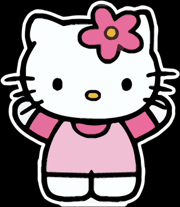 Hello Kitty Klasik Duruş Duvar Kağıdı