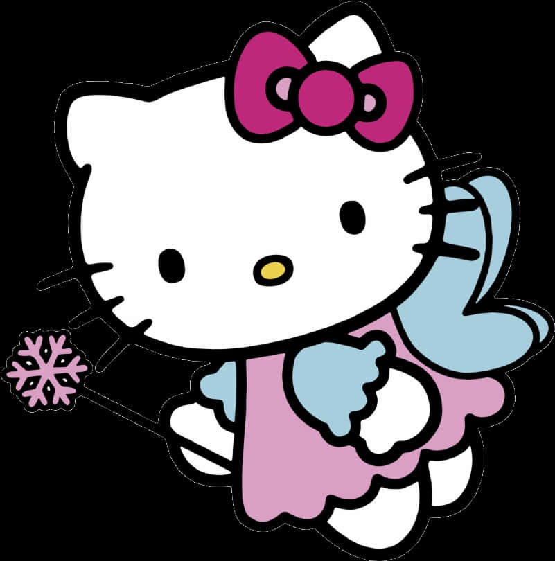 Hello Kitty Kış Teması Duvar Kağıdı