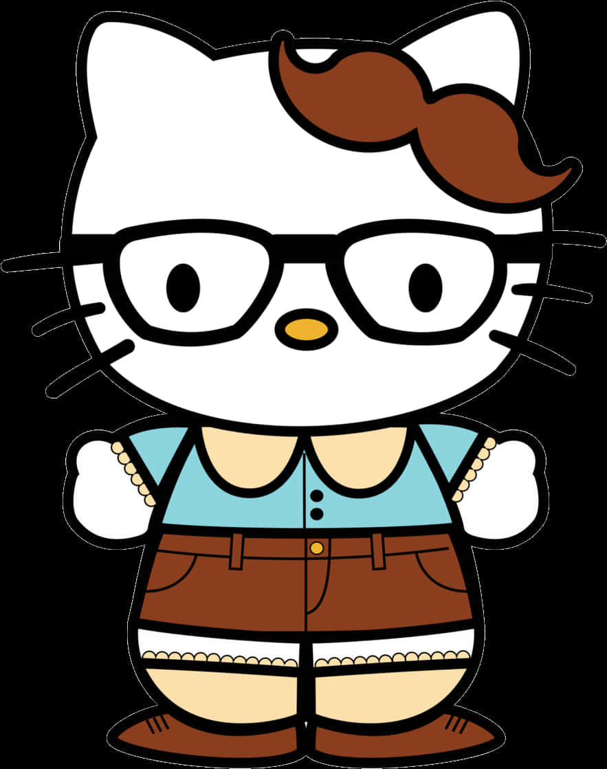 Hello Kitty Lederhosen Karikatürü Duvar Kağıdı