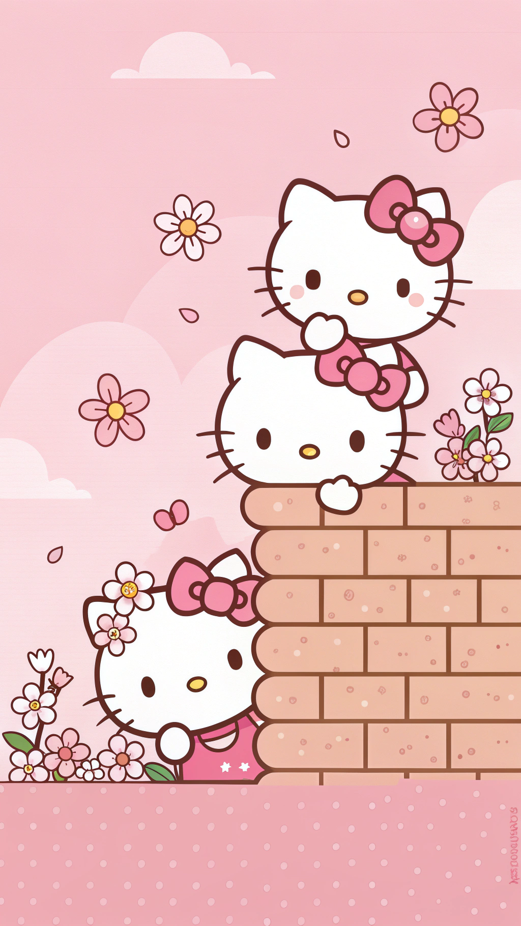 Hello Kitty'nin Duvar Saklanma Yeri AÇIKLANDI Duvar Kağıdı