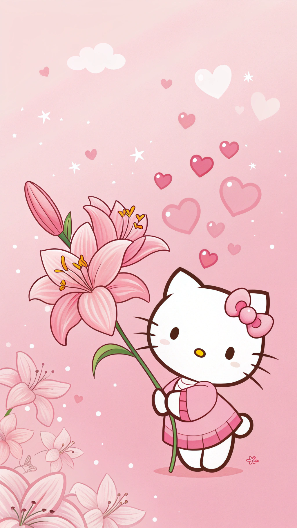 Hello Kitty'nin Hediyesi Kalbinizi ERİTECEK Duvar Kağıdı