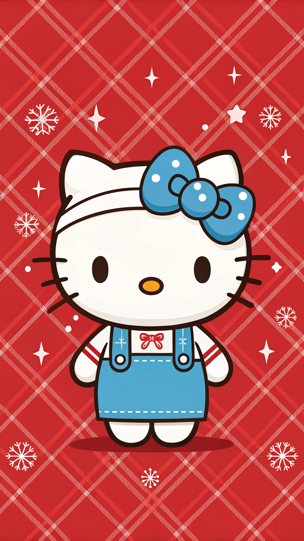Hello Kitty'nin Kış Görünümü Sizi Eritecek Duvar Kağıdı