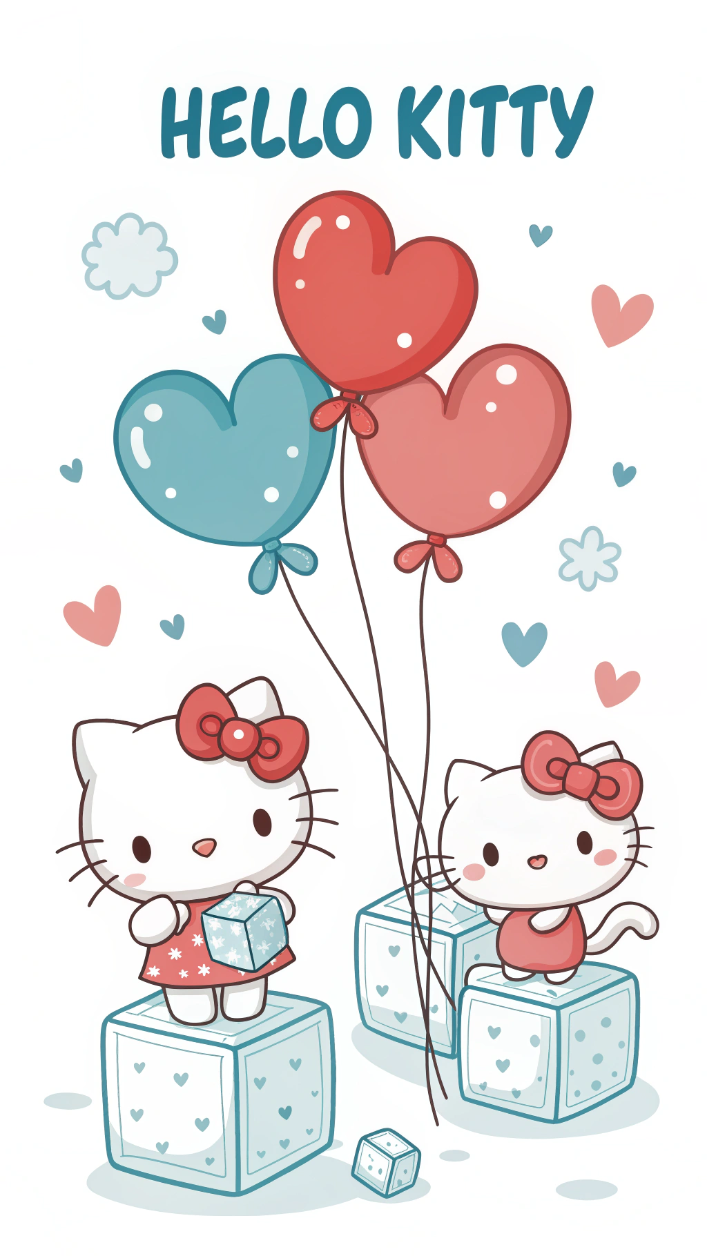 Hello Kitty'nin Sevgililer Günü Sürprizi Duvar Kağıdı