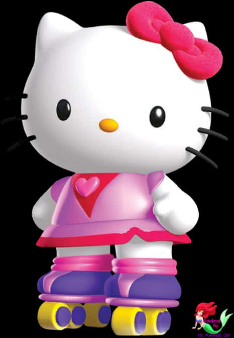 Hello Kitty Paten Kayıyor Duvar Kağıdı