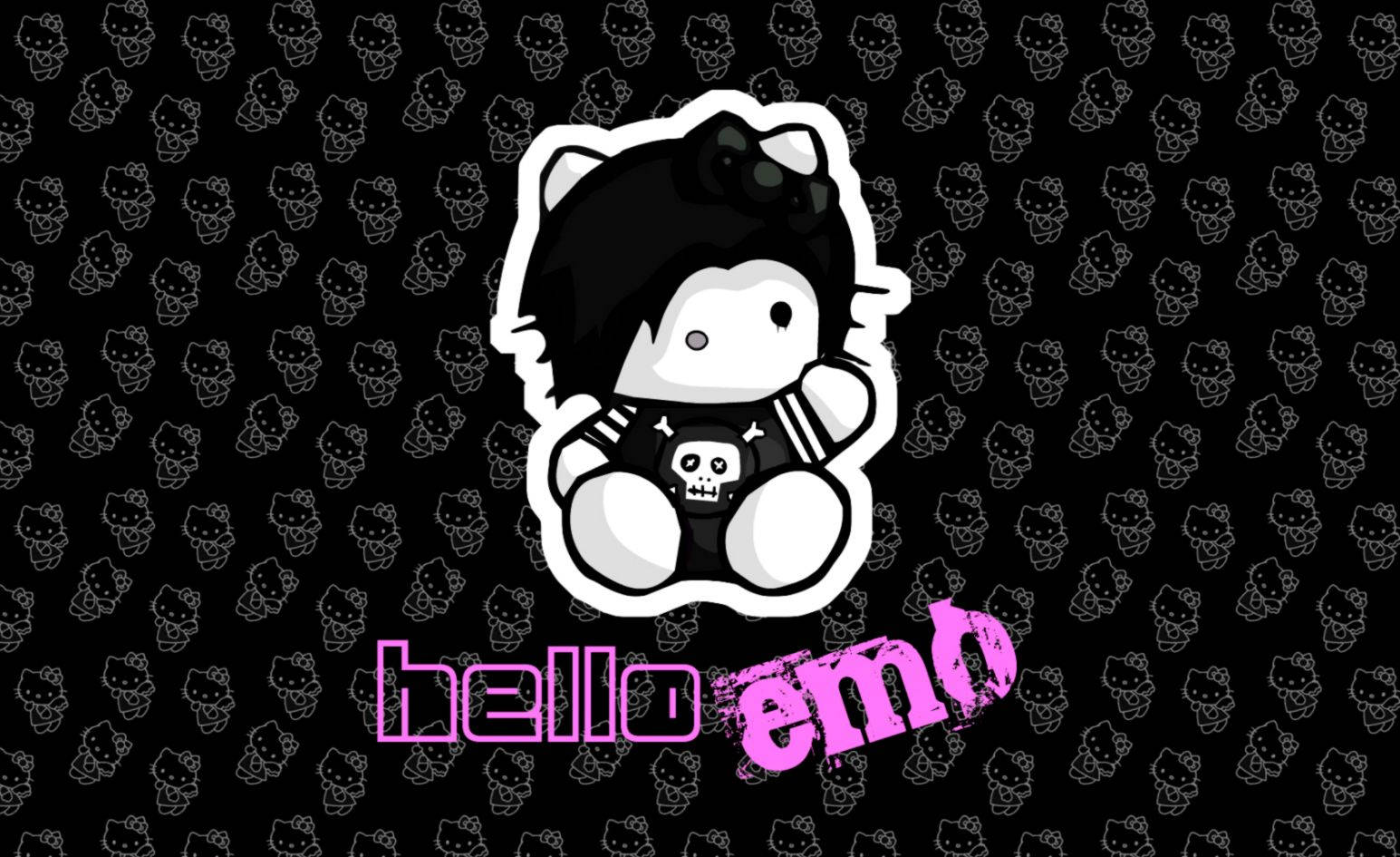 Hello Kitty Sevimli Emo Duvar Kağıdı