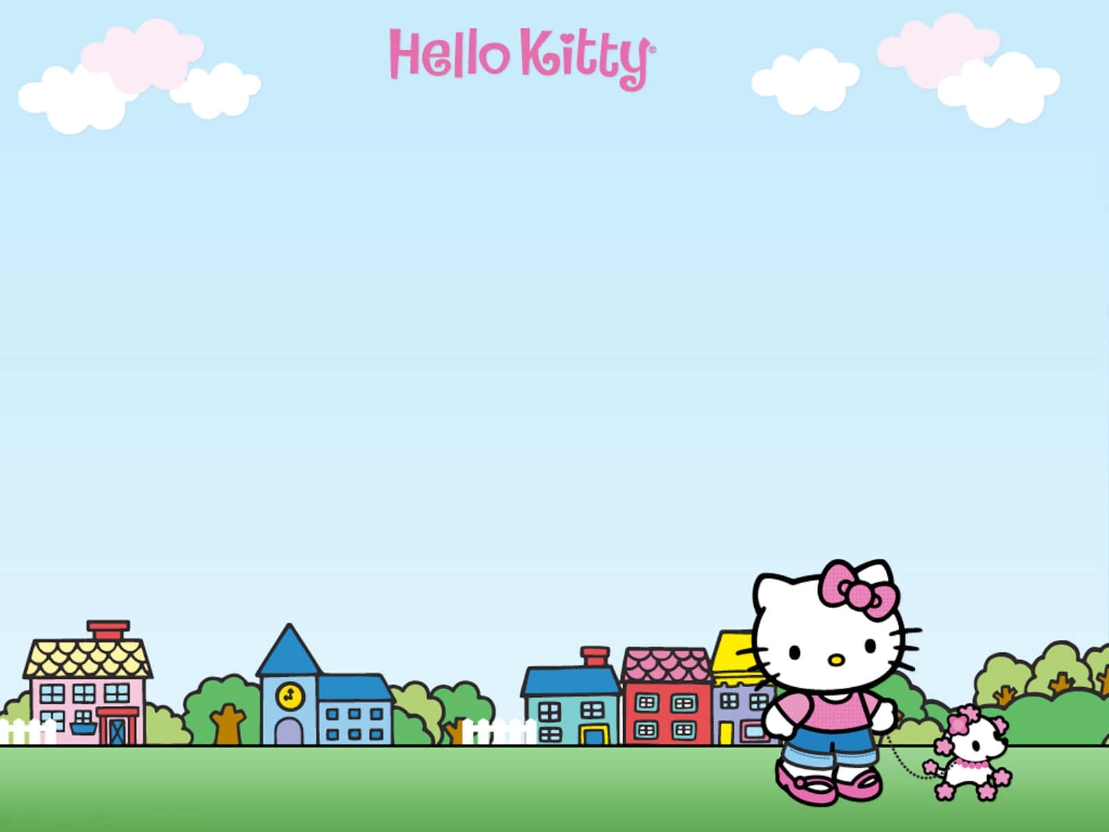 Hello Kitty Tarla Arka Planında Duvar Kağıdı