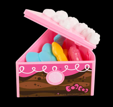 Hello Kitty Temalı Oyuncak Sandığı Duvar Kağıdı