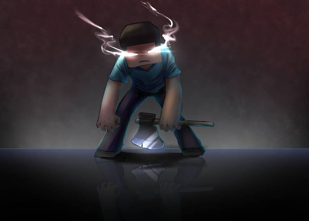 Herobrine Kazma Sanatı Duvar Kağıdı