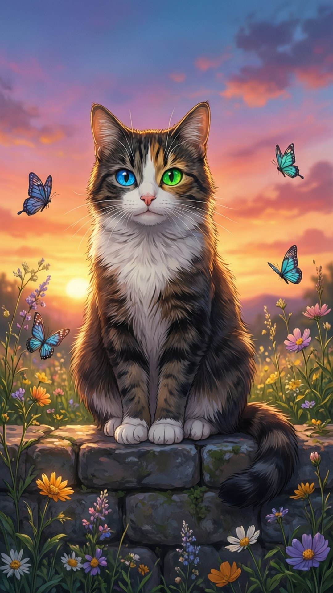 Heterokromi Kedi Duvar Kağıdı