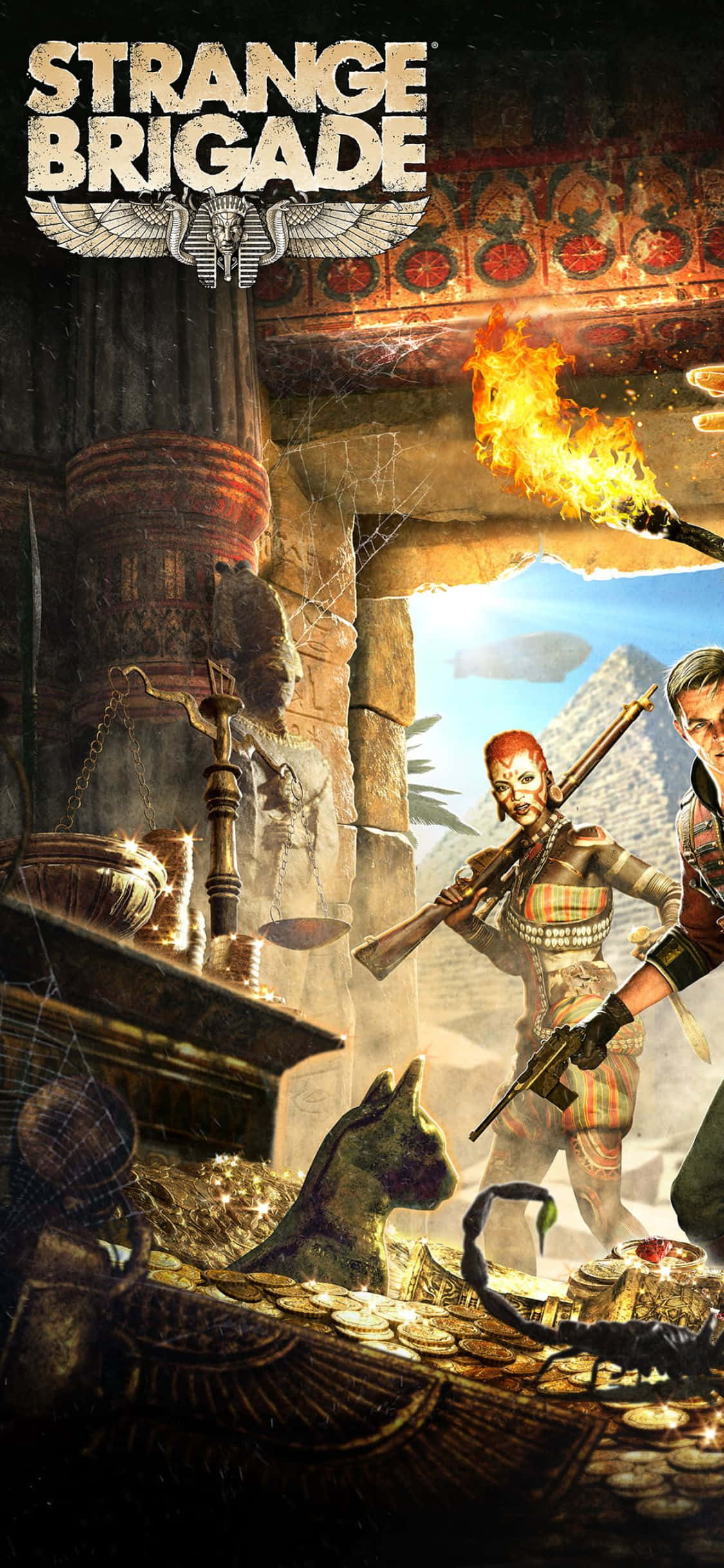 Heyecan Verici iPhone X Strange Brigade Oyun Arka Planı Duvar Kağıdı