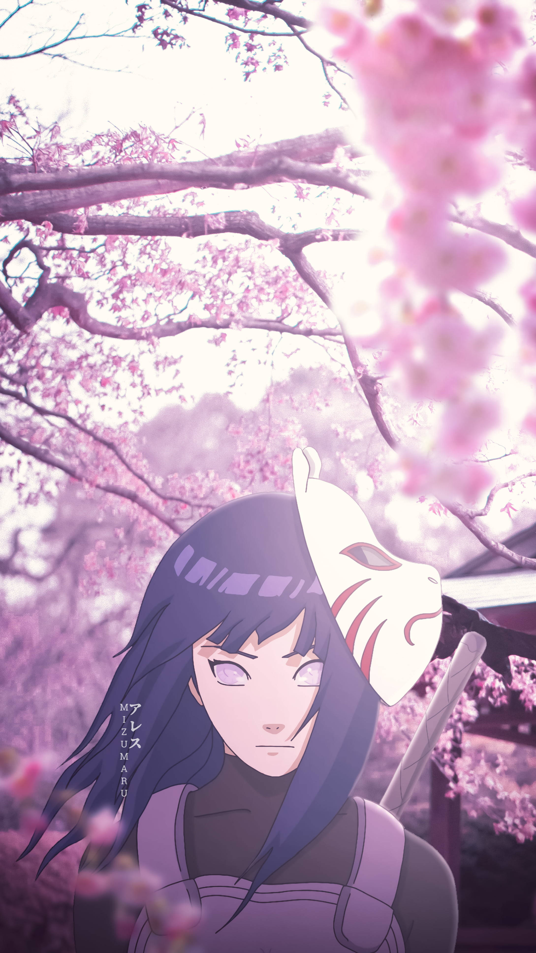 Hinata Hyuga Estetik Anime Kızı iPhone Duvar Kağıdı