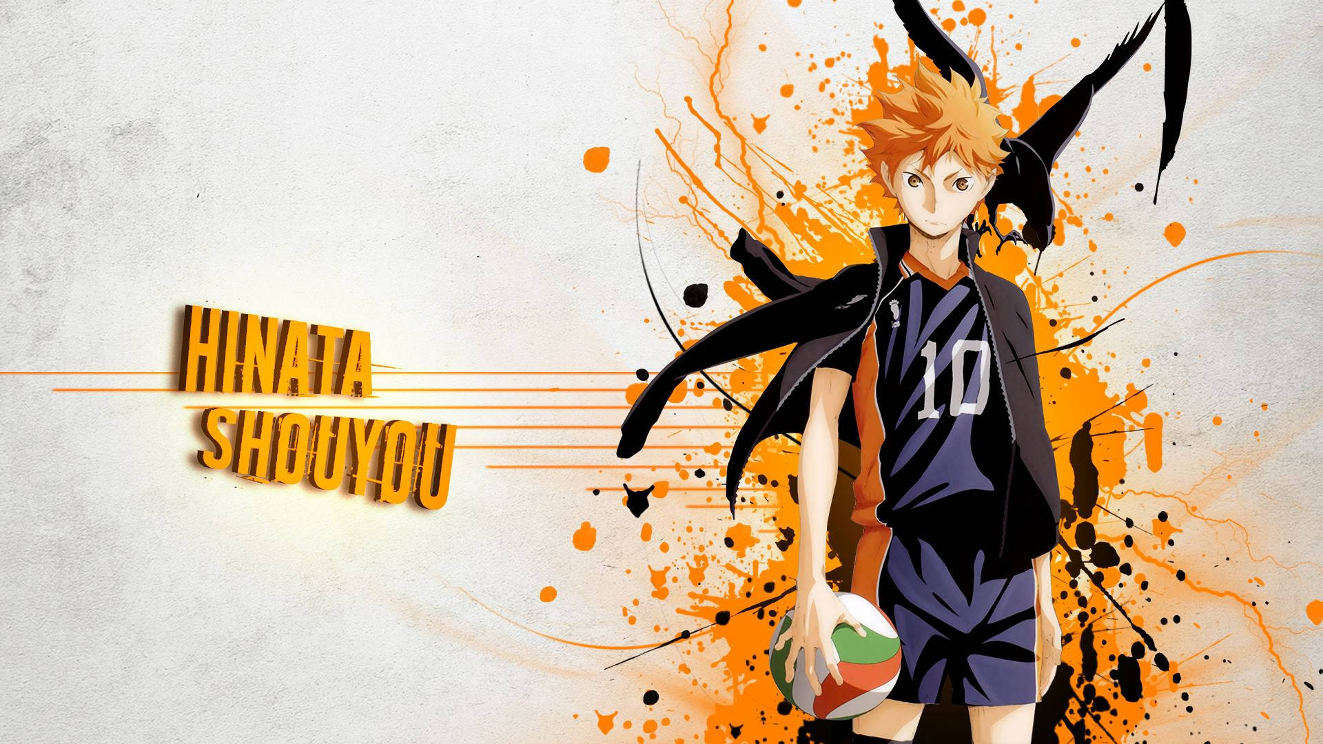 Hinata Shouyou Haikyuu Turuncu Estetik Duvar Kağıdı