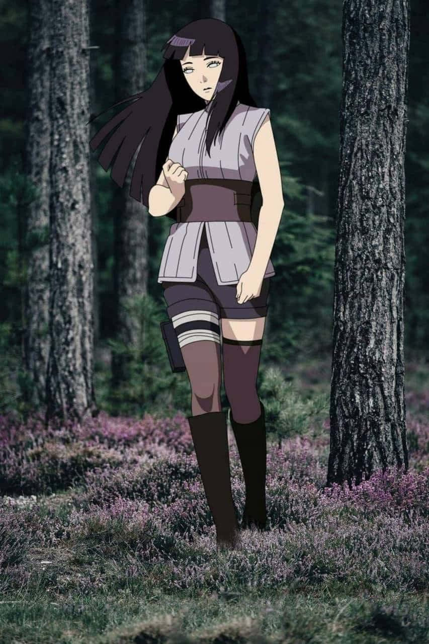 Hinata Uzumaki Ormanda Yalnız Duvar Kağıdı