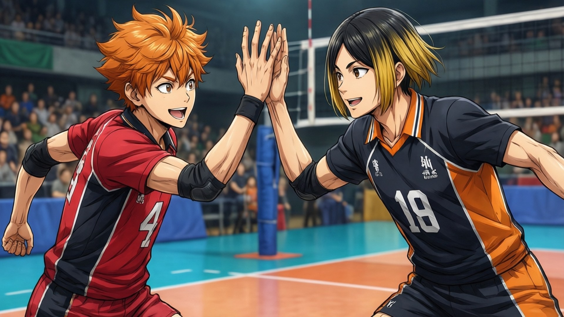 Hinata ve Kageyama Beşlik Çakıyor Duvar Kağıdı