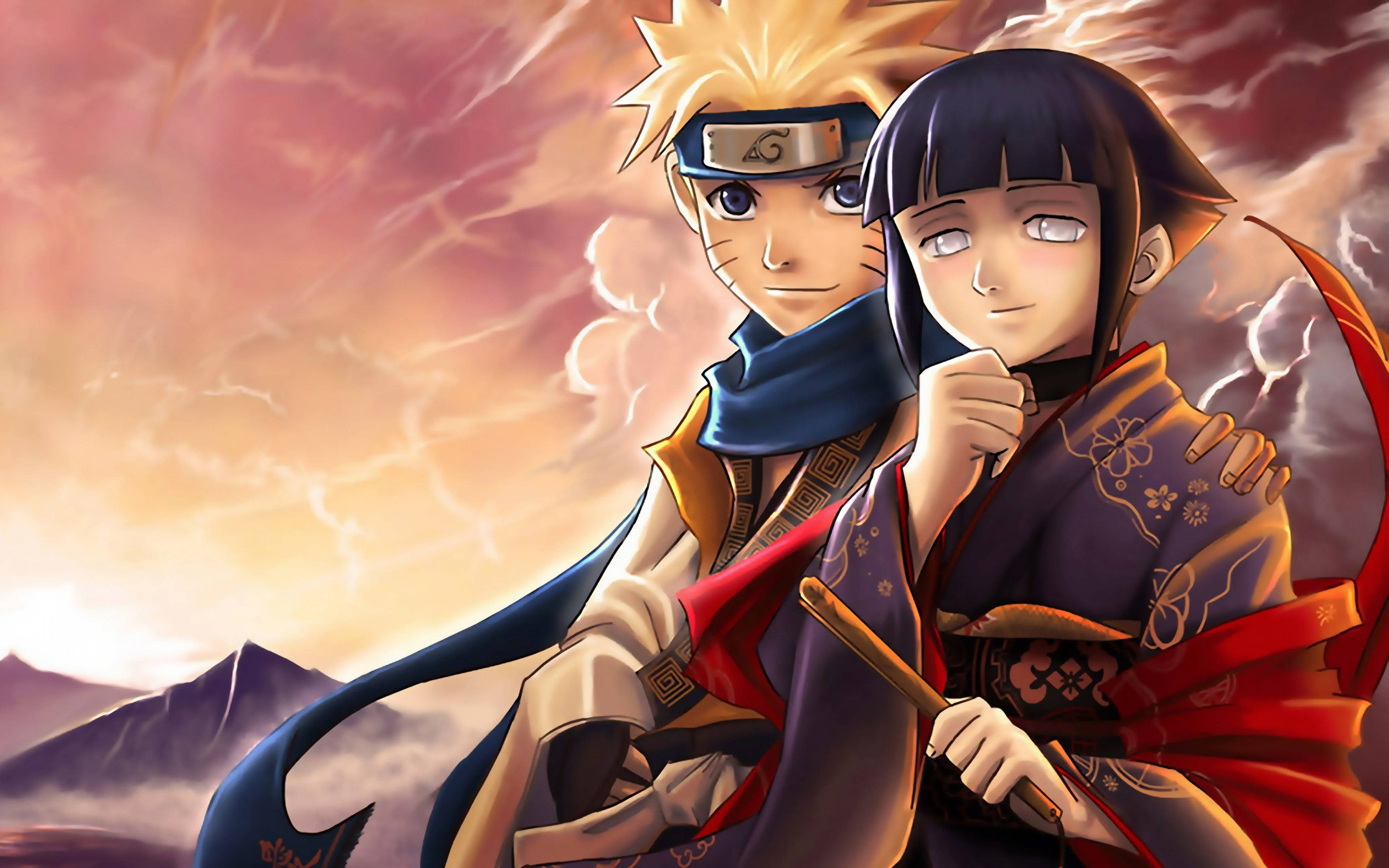 Hinata ve Naruto 4K Duvar Kağıdı