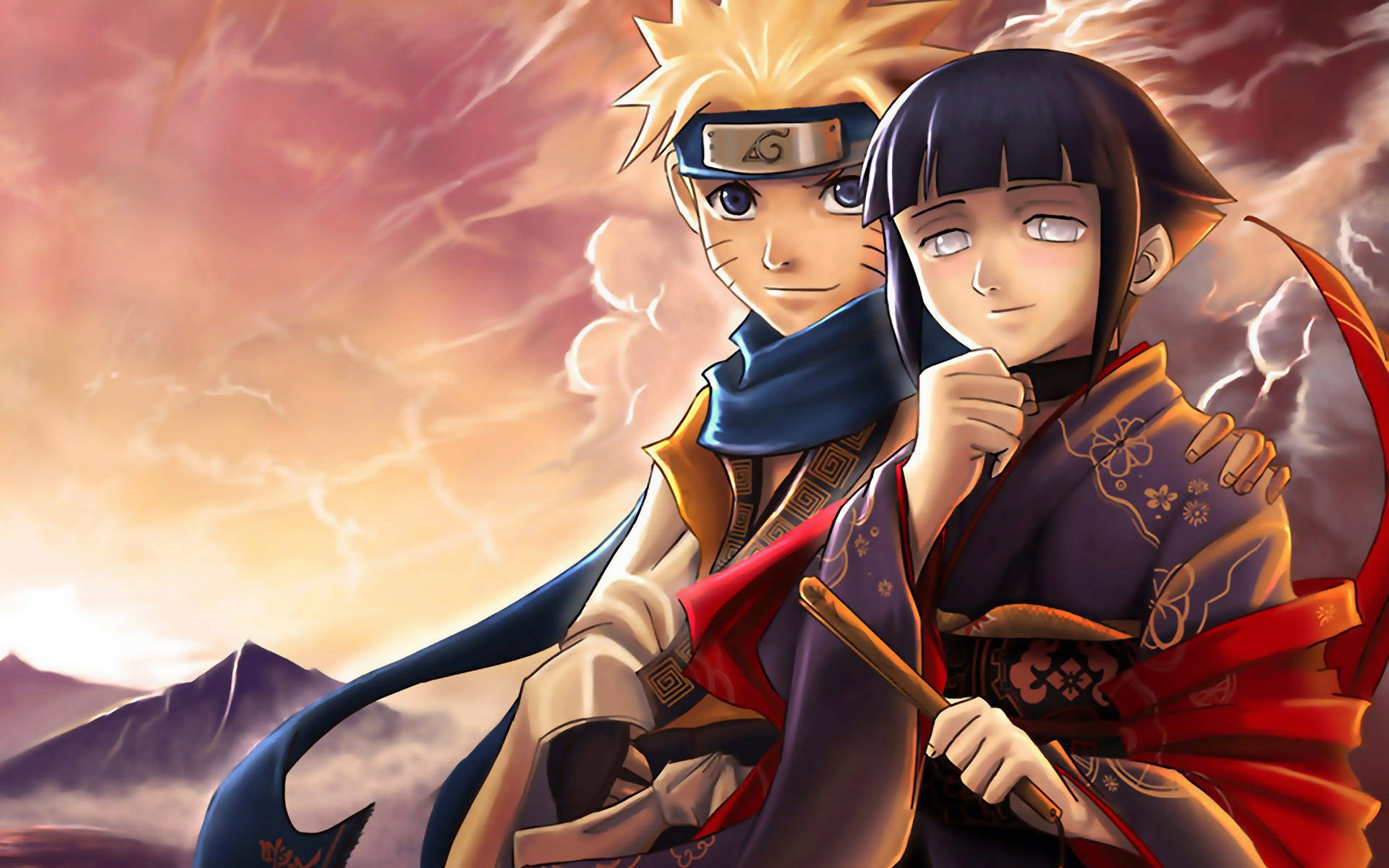 Hinata ve Naruto 4K duvar kağıdı