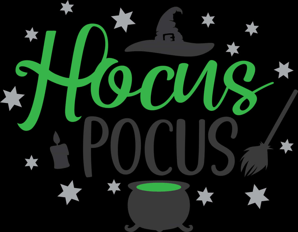 Hocus Pocus Cadı Unsurları Duvar Kağıdı