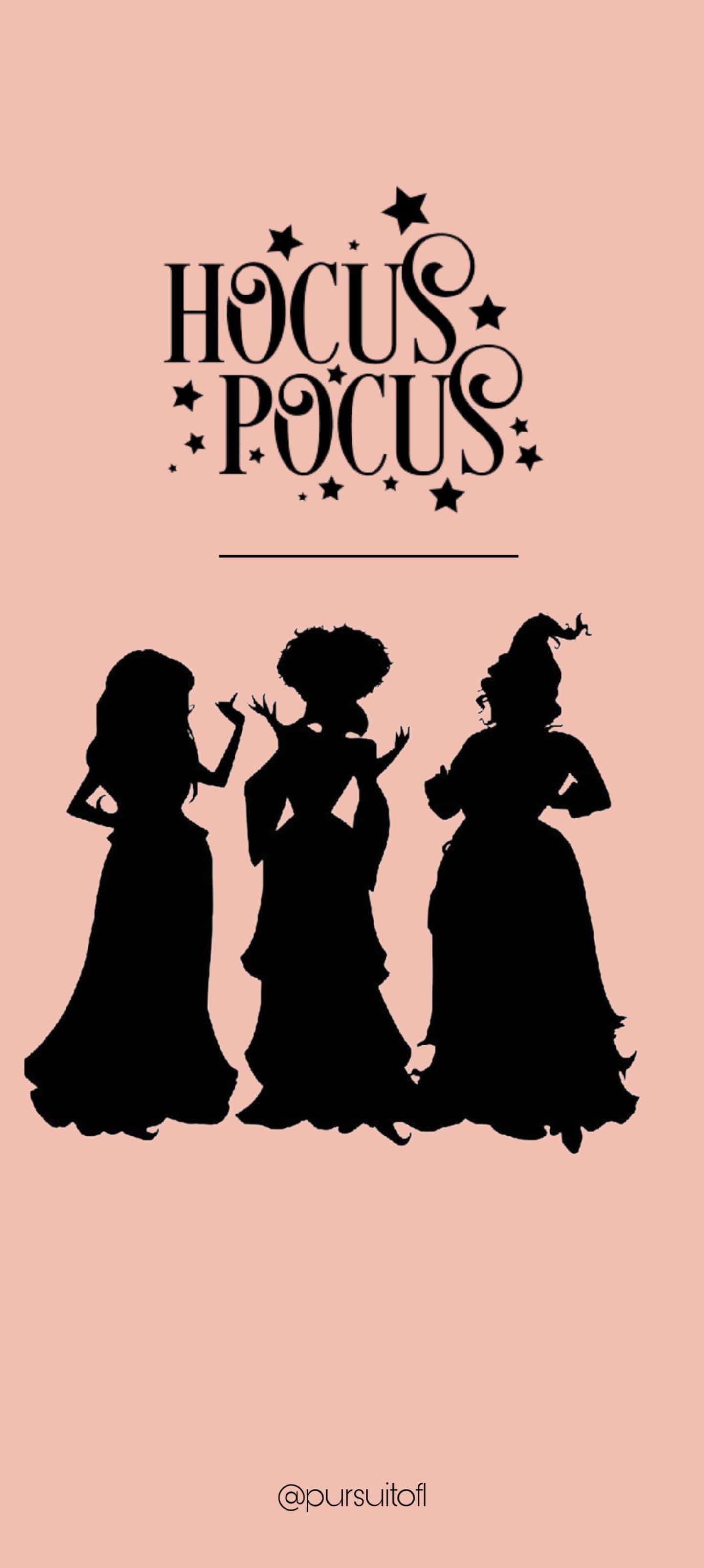 Hocus Pocus iPhone Silüeti Duvar Kağıdı